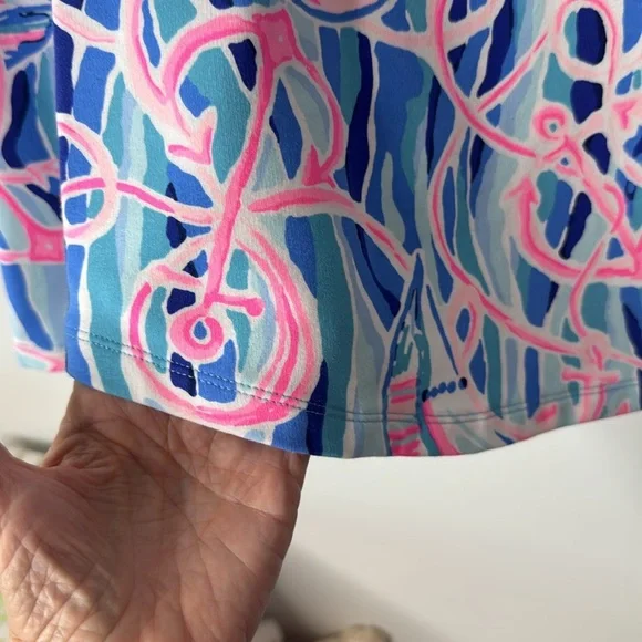 Lilly Pulitzer Skipper Popover, UPF50+ in Skim Blue Reel Nauti, Small. - Picture 12 of 13